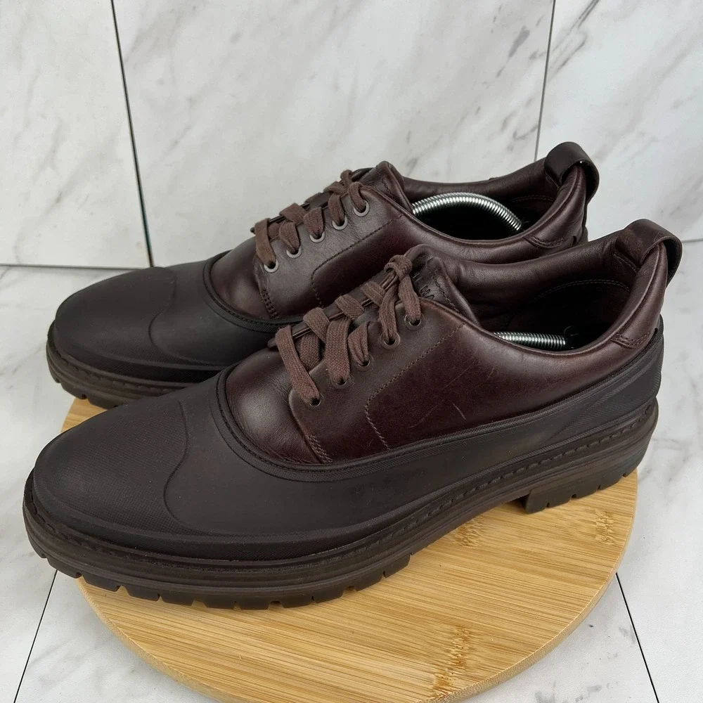 Cole Haan Stratton Shroud Mens Size 13 M Brown Leather Waterproof Oxford Shoes
